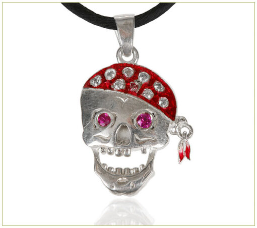 Skull on a Black Silk Cord