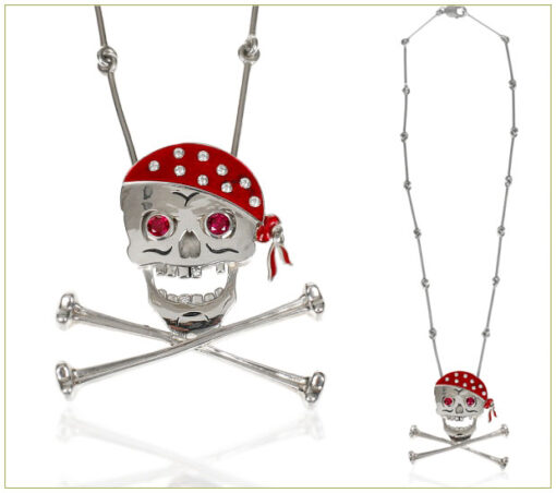 Skull and Crossed Bones with Bone Necklace