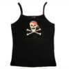 Spaghetti strap tank shirt with skull