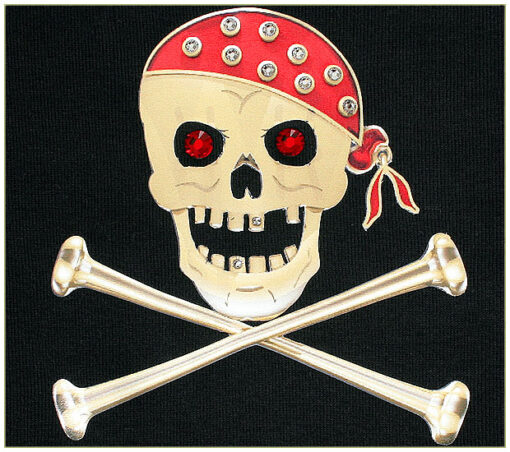 Spaghetti strap tank shirt with skull - Image 2