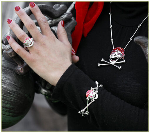 Skull and Crossed Bones with Bone Necklace - Image 3