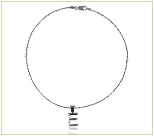 Twisted collar with Initial Charm