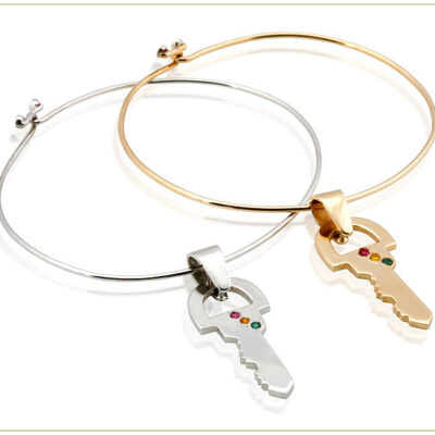 Bangle Bracelet with Stones