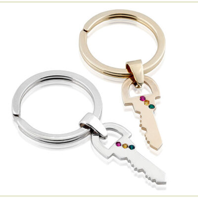 Circular key ring with key