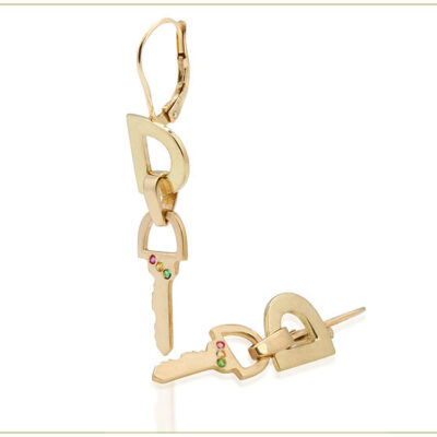 "D" wire earrings with lever back