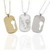 Large Dog Tag with Key Cut-out on Beaded Chain - Image 3
