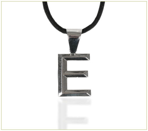 Initial Charm on Black Silk Cord - Image 3