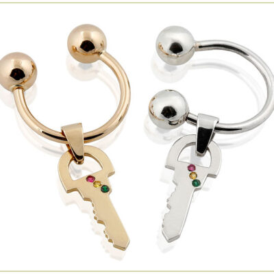 Semicircular Key Ring with Ball Closure
