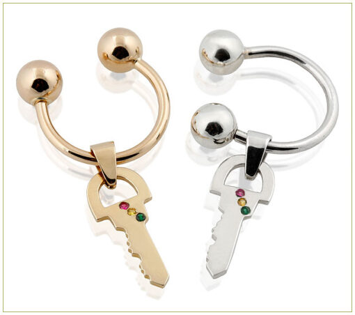 Semicircular Key Ring with Ball Closure