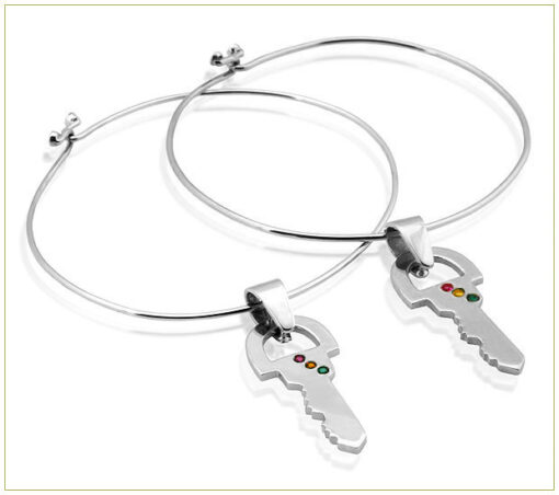 Bangle Bracelet with Stones - Image 2