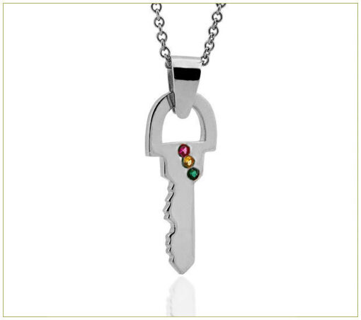 Chain Necklace with Key - Image 2