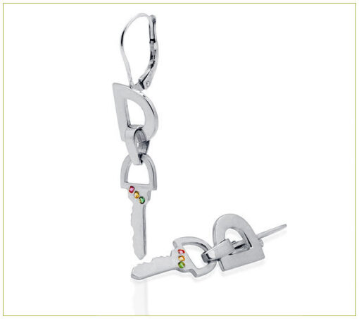 "D" wire earrings with lever back - Image 2