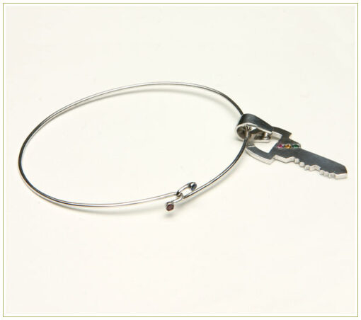 Bangle Bracelet with Stones - Image 3