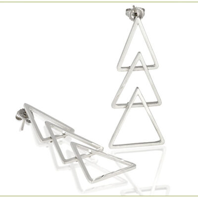 Triad drop earrings