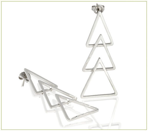 Triad drop earrings
