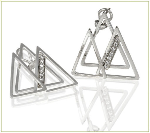 Triad omega back earrings